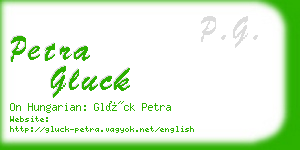 petra gluck business card